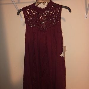 Altard State Red Lace Dress